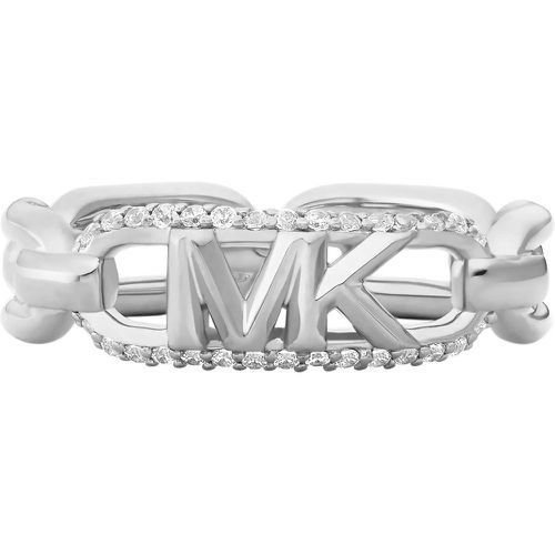 Ring - Sterling Pavé Empire Link Chain Ring - Gr. 52 - in Silber - für Damen - Michael Kors - Modalova