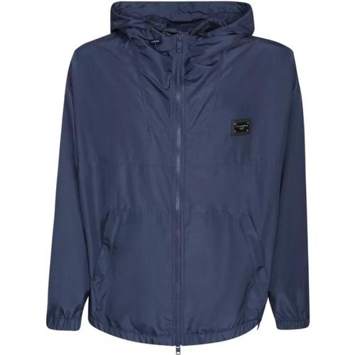 Blue Hooded Jacket - Größe M - blau - Dolce&Gabbana - Modalova