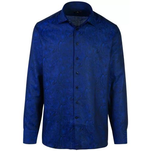 Roma' Blue Cotton Shirt - Größe 41 - blue - ETRO - Modalova