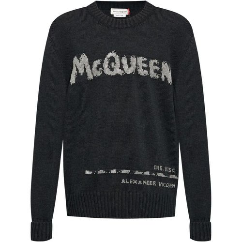 Black Logo Sweater - Größe L - alexander mcqueen - Modalova