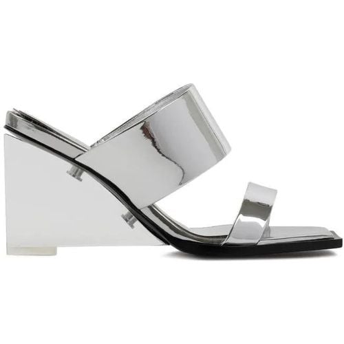 Sandalen & Sandaletten - Silver Calf Leather Sandals - für Damen - alexander mcqueen - Modalova