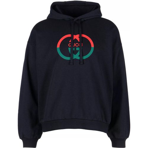 Hooded Sweatshirt Light - Größe L - schwarz - Gucci - Modalova