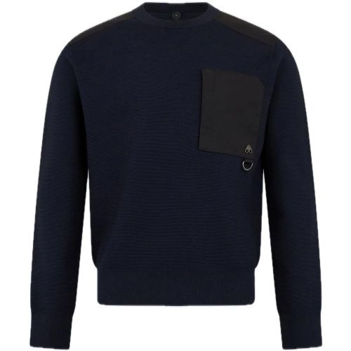 Elowan Crew Neck Navy - Größe M - Moose Knuckles - Modalova