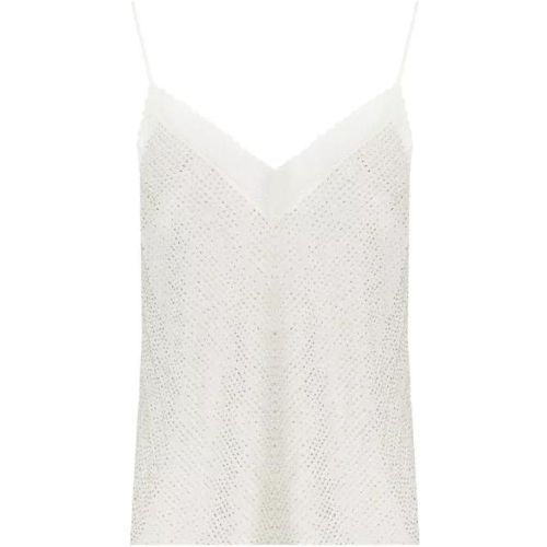 Ivory Beaded Top - Größe 38 - Elisabetta Franchi - Modalova