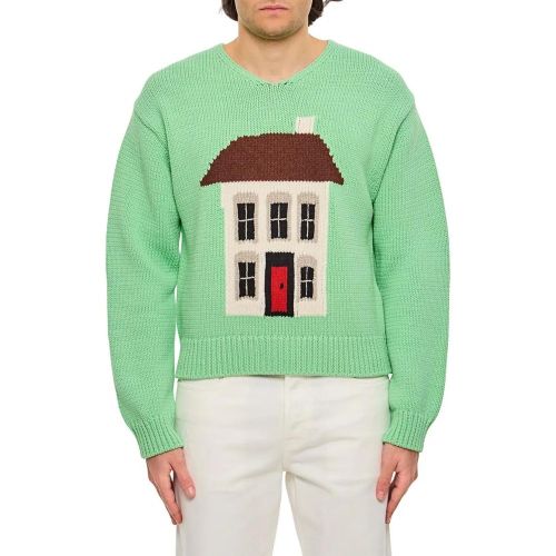 Whimsical Green Knit Graphic Jumper - Größe M - J.W.Anderson - Modalova