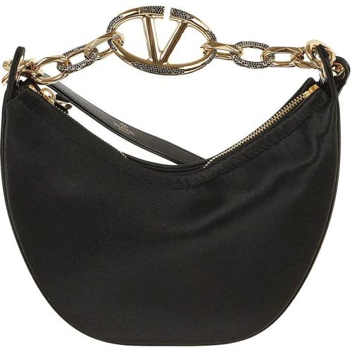 Hobo Bags - Mini Hobo Vlogo Moon Bag In Satin - Gr. unisize - in - für Damen - Valentino Garavani - Modalova