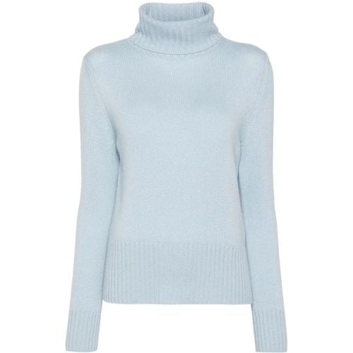 Light Blue Wool Sweater - Größe L - allude - Modalova