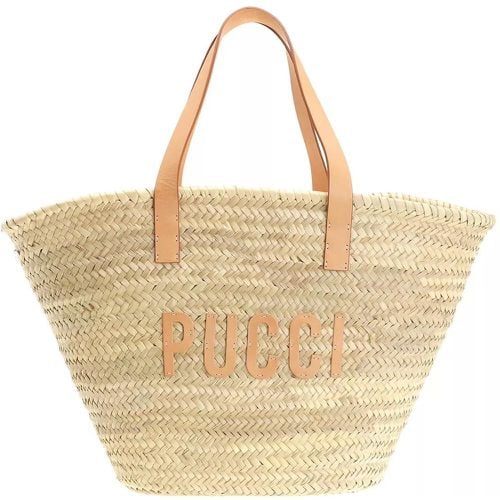 Beuteltasche - Bucket Bag Palm Straw And Techno Twill - Gr. unisize - in - für Damen - EMILIO PUCCI - Modalova