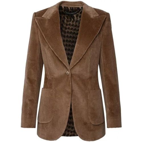 Beige Corduroy Blazer - Größe 42 - brown - Dolce&Gabbana - Modalova