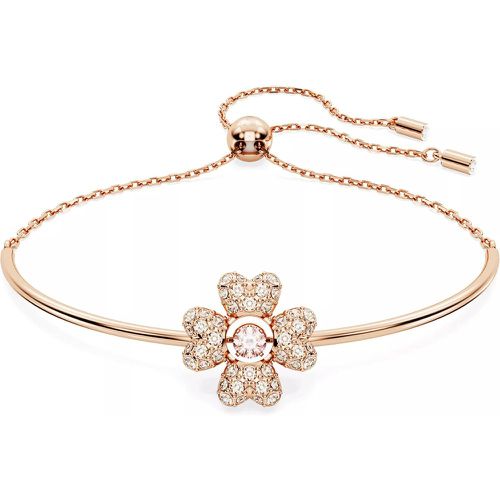 Armband - Idyllia bracelet, Clover, Rose gold-tone plated - Gr. M - in Weiß - für Damen - Swarovski - Modalova