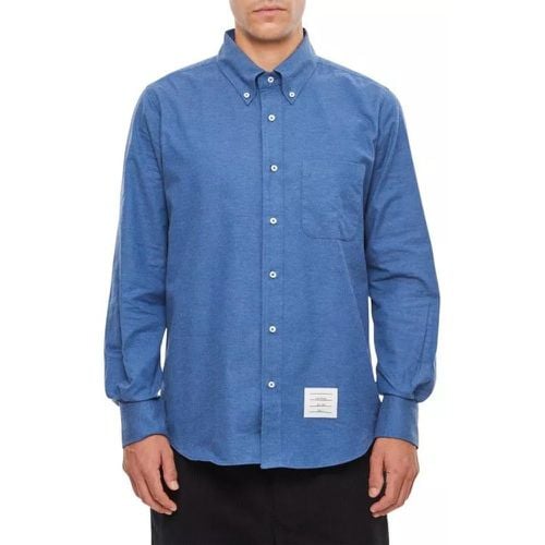 Straight Fit Shirt Center Back In Engineered Strip - Größe 3 - blue - Thom Browne - Modalova