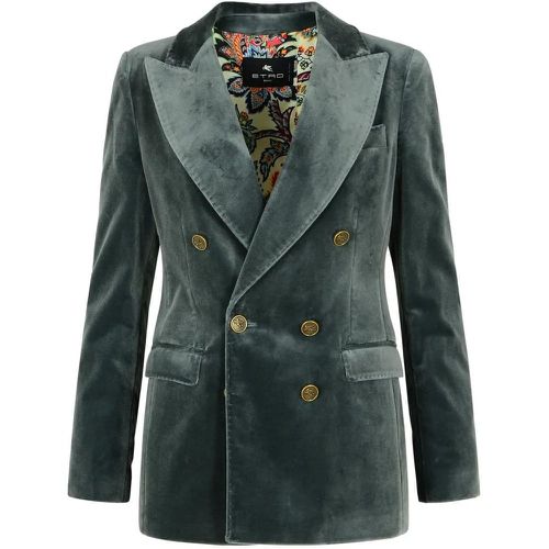 Light Blue Cotton Blazer - Größe 38 - ETRO - Modalova