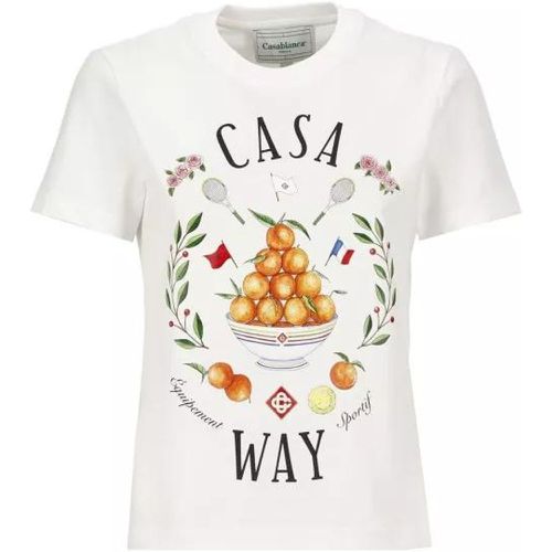 Logoed T-Shirt - Größe L - white - Casablanca - Modalova