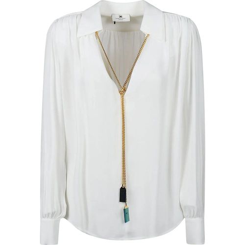 Long Sleeve Shirt White - Größe 38 - Elisabetta Franchi - Modalova