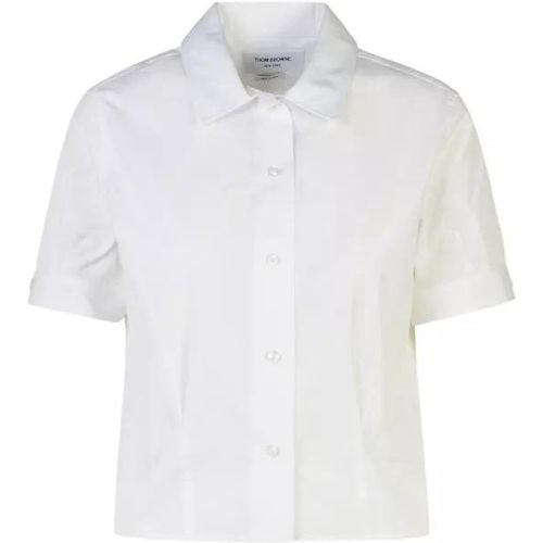 White Cotton Shirt - Größe 38 - Thom Browne - Modalova