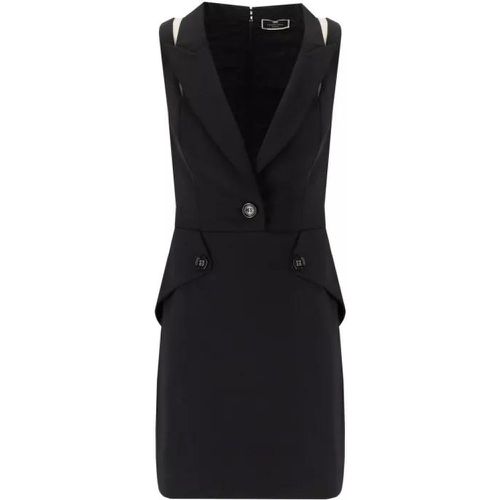 Black Mini Dress With Flaps - Größe 40 - black - Elisabetta Franchi - Modalova