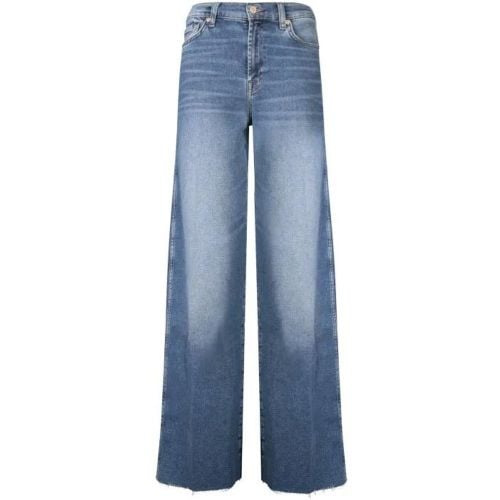 Flared Jeans With Frayed Hem - Größe 26 - Seven for all Mankind - Modalova