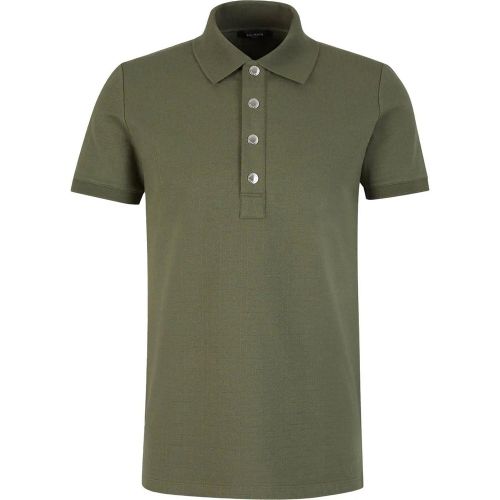 Jacquard Cotton Polo - Größe L - Balmain - Modalova