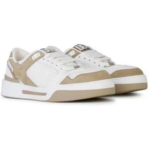 Sneakers - New Roma' White Leather Sneakers - Gr. 43 (EU) - in - für Damen - Dolce&Gabbana - Modalova