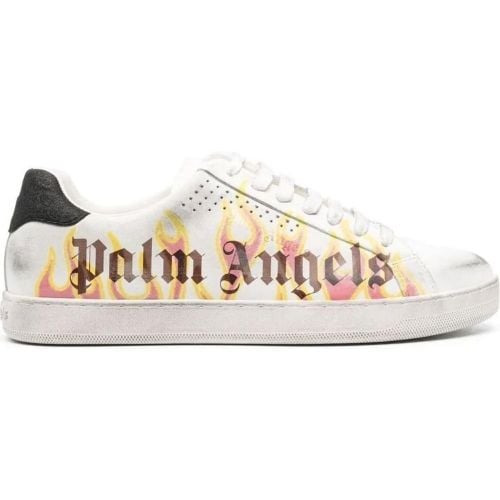 Low-Top Sneaker - Spray Print Flame Logo Sneakers - Gr. 44 (EU) - in - für Damen - Palm Angels - Modalova