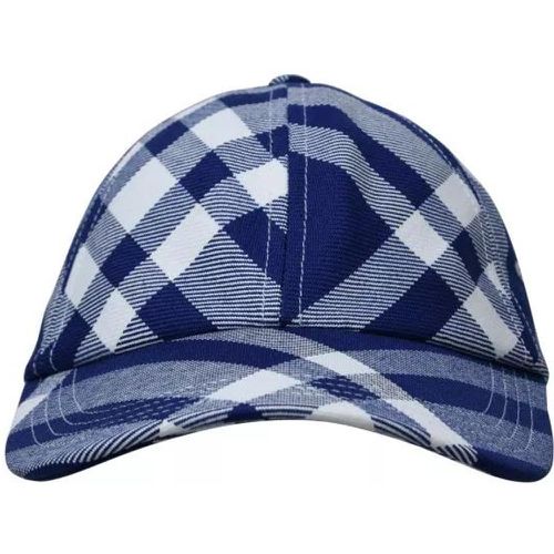 Mützen - Check Hat In Blue Wool Blend - Gr. M - in - für Damen - Burberry - Modalova