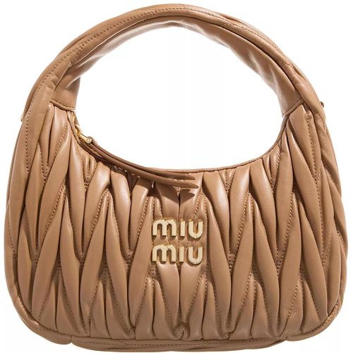 Crossbody Bags - Leather With Metallic Logo Bag - Gr. unisize - in - für Damen - Miu Miu - Modalova