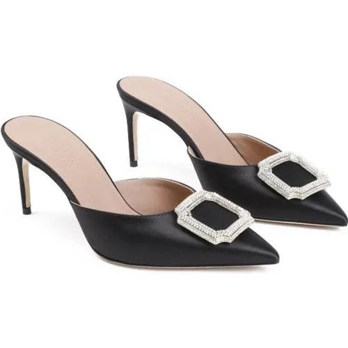 Slipper & Pantoletten - Mona 70 Black Satin Mules - Gr. 37,5 (EU) - in - für Damen - Malone Souliers - Modalova