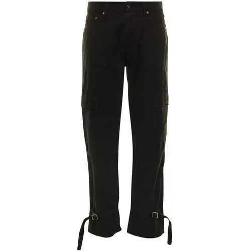 Black Cargo Pants With Adjustable Buckles In Cotto - Größe S - black - Off-White - Modalova