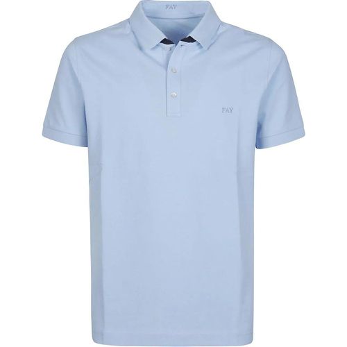 Piquet Polo Shirt - Größe M - Fay - Modalova