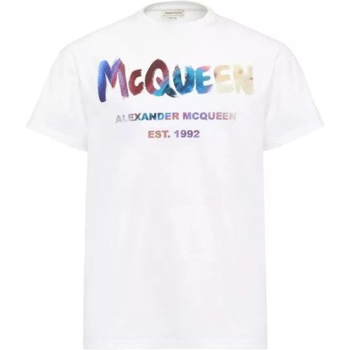 T-Shirt Grafitti Logo White - Größe L - white - alexander mcqueen - Modalova