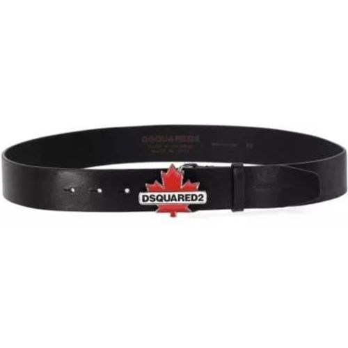 Gürtel - D2 Leaf Black Belt Black - Gr. 90 - in - für Damen - Dsquared2 - Modalova