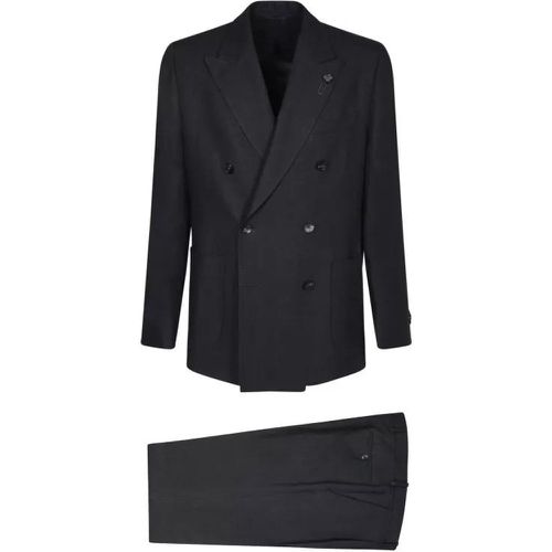 Black Linen Suit - Größe 46 - black - Lardini - Modalova