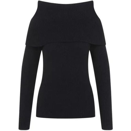 Midnight Blue Virgin Wool Off Shoulder Sweater - Größe 40 - Fabiana Filippi - Modalova