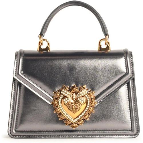 Shopper - 'Devotion' Silver Leather Bag - für Damen - Dolce&Gabbana - Modalova