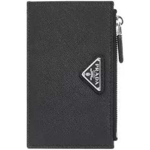 Portemonnaies - Black Calf Leather Credit Card Case - Gr. unisize - in - für Damen - Prada - Modalova