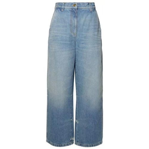 Light Blue Cotton Jeans - Größe 27 - blue - Palm Angels - Modalova