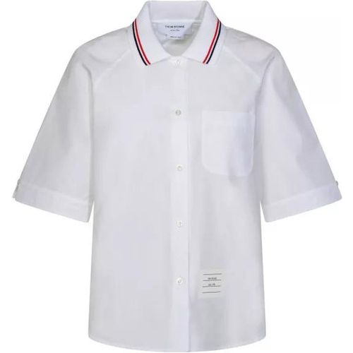 White Cotton Shirt - Größe 42 - white - Thom Browne - Modalova