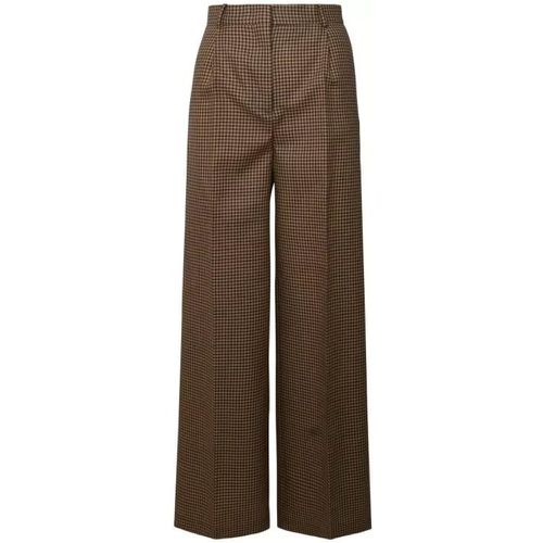 Two-Tone Wool Trousers - Größe 38 - brown - MSGM - Modalova