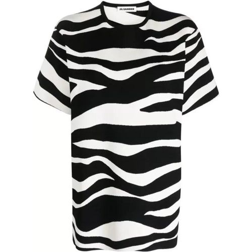 White/Black Zebra Knit T-Shirt - Größe 36 - black - Jil Sander - Modalova