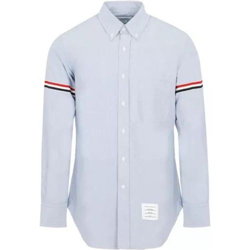 Light Blue Grosgrain Arm Band Oxford Shirt - Größe 4 - blau - Thom Browne - Modalova