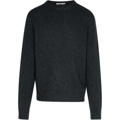 Dark Grey Merino Wool Blend Sweater - Größe M - Palm Angels - Modalova