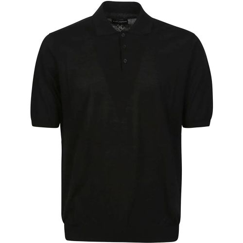Plain Short Sleeve Polo Shirt Black - Größe 48 - Ballantyne - Modalova