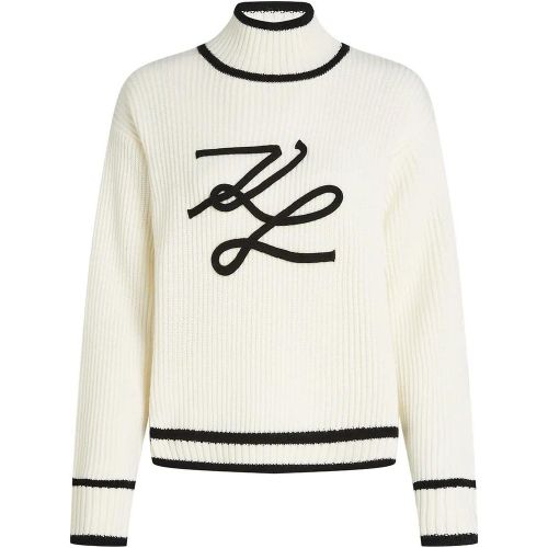Rollkragenpullover mit KARL-Autogramm - Größe L - Karl Lagerfeld - Modalova