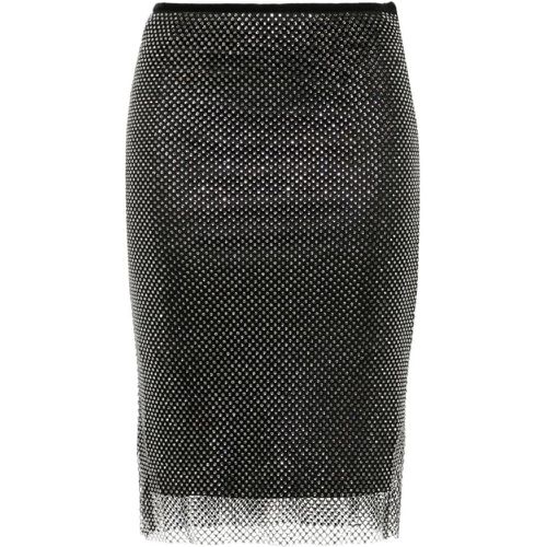 Black Glass Mesh Design Skirt - Größe S - SPORTMAX - Modalova