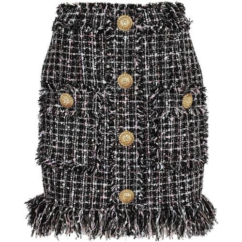 Fringed Tweed Short Skirt - Größe 40 - Balmain - Modalova