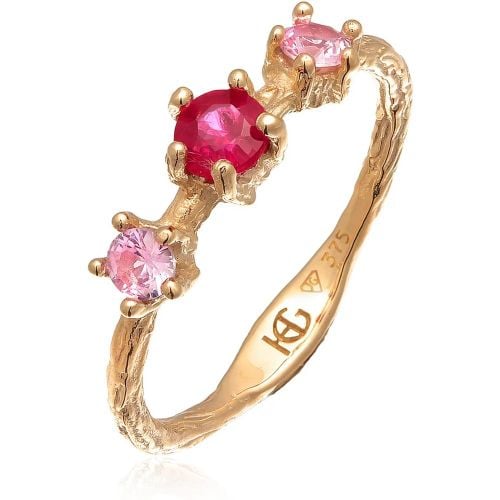 Ring - Ring Rubin Saphir synthetisch 375 Gelbgold - Gr. 52 MM - in - für Damen - Haze & Glory - Modalova