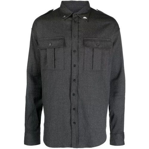 Long-Sleeve Virgin Wool Shirt - Größe 48 - gray - Dsquared2 - Modalova