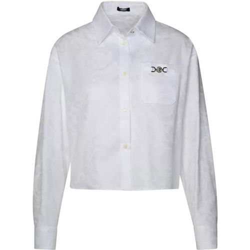 White Cotton Shirt - Größe 40 - white - Versace - Modalova