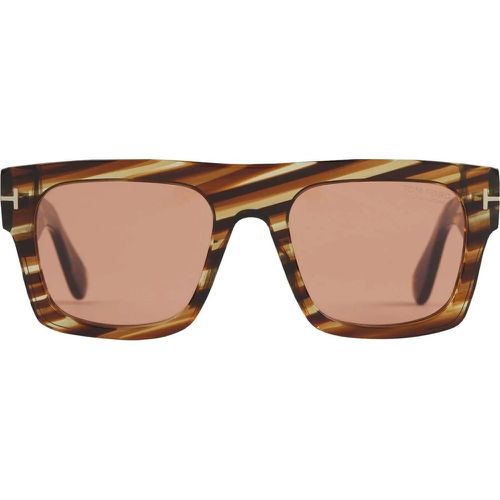 Sonnenbrillen - Fausto Rectangular Sunglasses - Gr. unisize - in Braun - für Damen - Tom Ford - Modalova