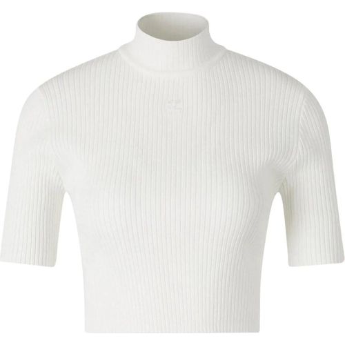 Logo Ribbed Top - Größe L - Courrèges - Modalova